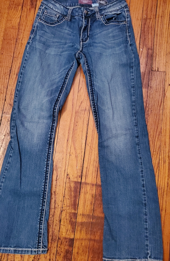 #666 Petrol boot cut jeans